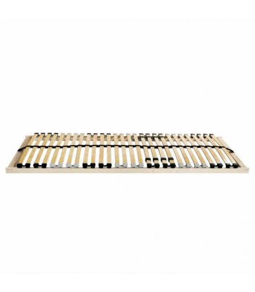 vidaXL Slatted Bed Base Brown 80 x 190 cm Solid Beech Wood — Model: Fixed