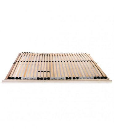 vidaXL Bed Slatted Base | Wooden | Solid beechwood, birch slats | 140x — Size: 140 x 200 cm, Model: headrest & footrest (manual)