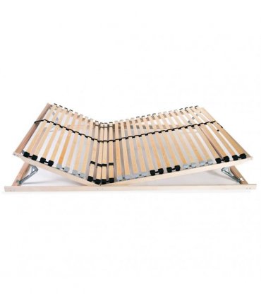 vidaXL Bed Slatted Base | Wooden | Solid beechwood, birch slats | 140x — Size: 140 x 200 cm, Model: headrest & footrest (manual)