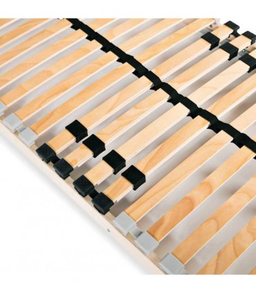 vidaXL Bed Slatted Base | Natural wood | Beech wood frame, birch slats — Size: 90 x 200 cm, Model: fixed