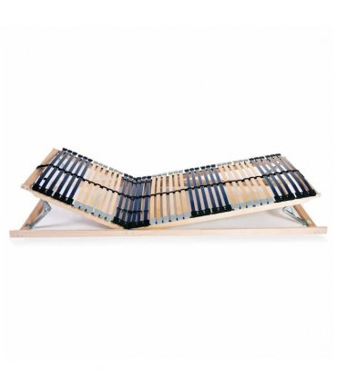 vidaXL Slatted Bed Base without Mattress with 42 Slats 7 Zones 90x200 c — Size: 90 x 200 cm, Model: headrest & footrest (manual)