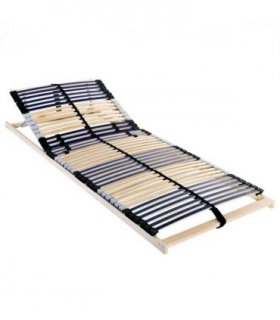 vidaXL Slatted Bed Base Brown 70 x 190 cm Solid Beech Wood — Model: Headrest adjust (manual)