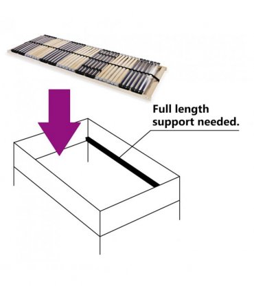 vidaXL Bed Base | Beechwood and Birch | Solid Beechwood and Birch | 70x200 cm — Size: 70 x 200 cm, Model: fixed