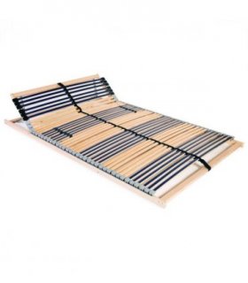 vidaXL Slatted Bed Base without Mattress with 42 Slats 7 Zones 140x200 cm — Size: 140 x 200 cm, Model: headrest adjust (manual)