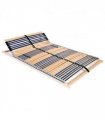 vidaXL Slatted Bed Base without Mattress with 42 Slats 7 Zones 140x200 cm — Size: 140 x 200 cm, Model: headrest adjust (manual)