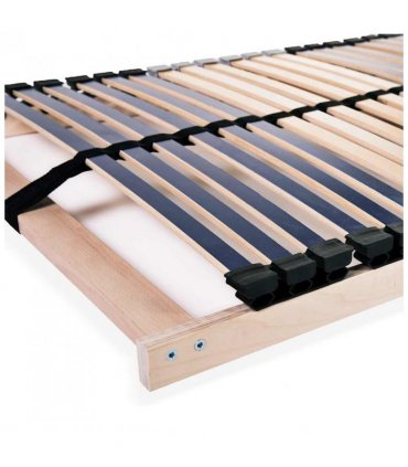 vidaXL Bed Base | Beechwood, Birch | Solid beechwood frame, Birch slats — Size: 90 x 200 cm, Model: fixed