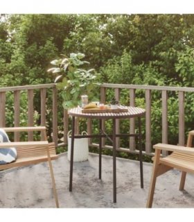 vidaXL Tea Table Brown 45 cm Poly Rattan
