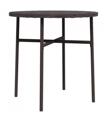 vidaXL Tea Table Brown 45 cm Poly Rattan