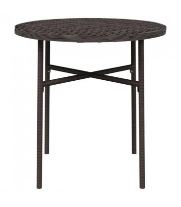 vidaXL Tea Table Brown 45 cm Poly Rattan