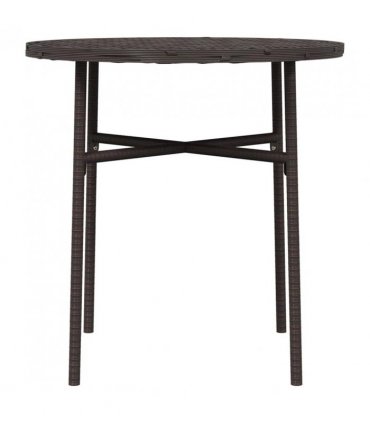 vidaXL Tea Table Brown 45 cm Poly Rattan