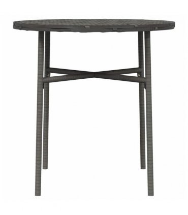 vidaXL Tea Table Grey 45 cm Poly Rattan