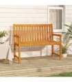 vidaXL Garden benches 1-Seater 110 x 55.5 x 90 cm Solid Acacia Wood