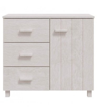 vidaXL Sideboard HAMAR White 90x40x80 cm Solid Pinewood
