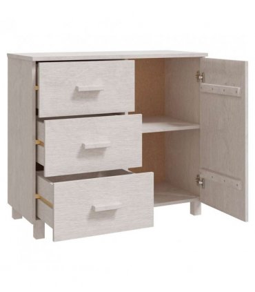 vidaXL Sideboard HAMAR White 90x40x80 cm Solid Pinewood
