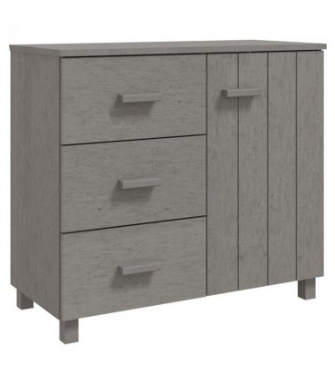vidaXL Sideboard HAMAR Light Grey 90x40x80 cm Solid Pinewood