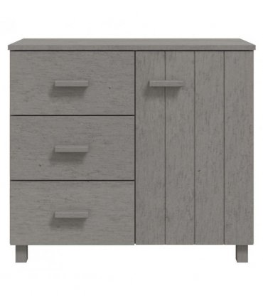 vidaXL Sideboard HAMAR Light Grey 90x40x80 cm Solid Pinewood