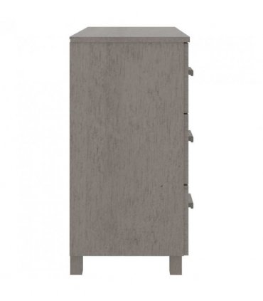 vidaXL Sideboard HAMAR Light Grey 90x40x80 cm Solid Pinewood