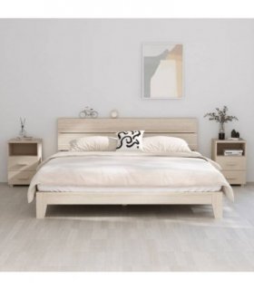 vidaXL Bedside Cabinets HAMAR 2 pcs Honey Brown 40x35x62 cm Solid Wood