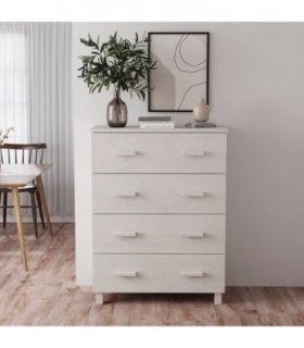 vidaXL Sideboard HAMAR White 79x40x103.5 cm Solid Wood Pine