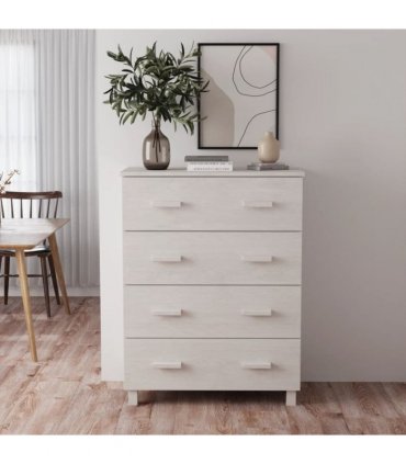 vidaXL Sideboard HAMAR White 79x40x103.5 cm Solid Wood Pine
