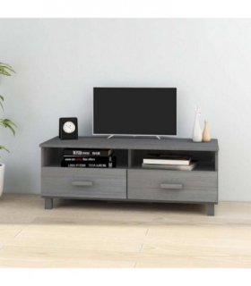 vidaXL TV Cabinet HAMAR Dark Grey 106x40x40 cm Solid Wood Pine
