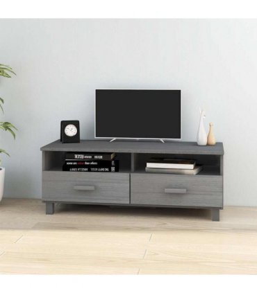 vidaXL TV Cabinet HAMAR Dark Grey 106x40x40 cm Solid Wood Pine