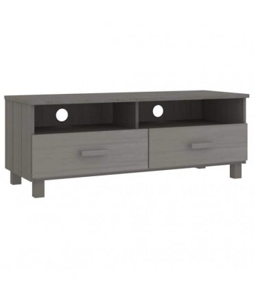 vidaXL TV Cabinet HAMAR Light Grey 106x40x40 cm Solid Wood Pine