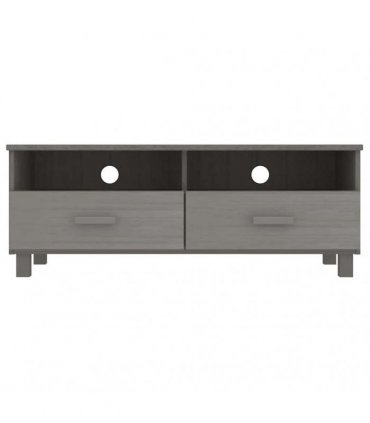 vidaXL TV Cabinet HAMAR Light Grey 106x40x40 cm Solid Wood Pine