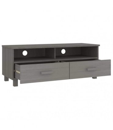 vidaXL TV Cabinet HAMAR Light Grey 106x40x40 cm Solid Wood Pine