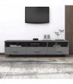 vidaXL TV Cabinet HAMAR Dark Grey 158x40x40 cm Solid Wood Pine