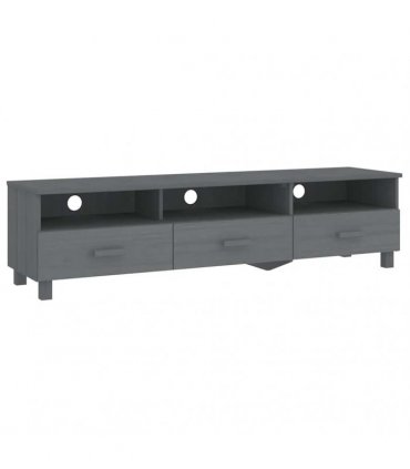 vidaXL TV Cabinet HAMAR Dark Grey 158x40x40 cm Solid Wood Pine