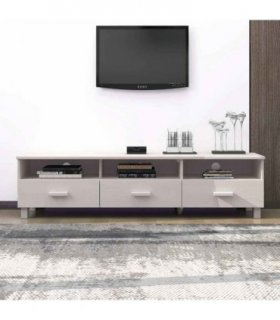 vidaXL TV Cabinet HAMAR White 158x40x40 cm Solid Wood Pine