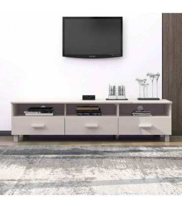 vidaXL TV Cabinet HAMAR White 158x40x40 cm Solid Wood Pine