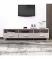 vidaXL TV Cabinet HAMAR White 158x40x40 cm Solid Wood Pine