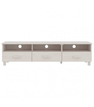 vidaXL TV Cabinet HAMAR White 158x40x40 cm Solid Wood Pine