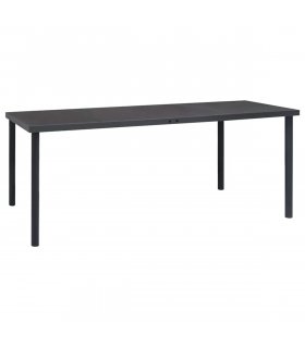 vidaXL Outdoor Dining Table Anthracite 190x90x74 cm Steel — Size: 190 x 90 x 74 cm