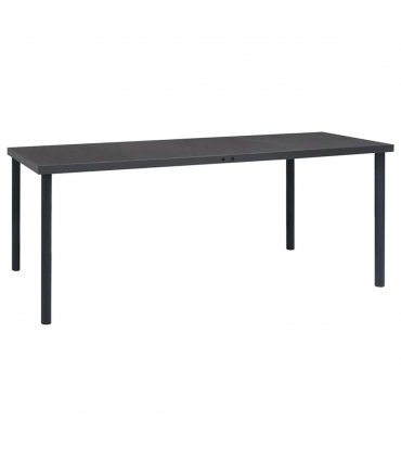 vidaXL Outdoor Dining Table Anthracite 190x90x74 cm Steel — Size: 190 x 90 x 74 cm