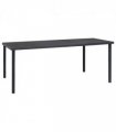 vidaXL Outdoor Dining Table Anthracite 190x90x74 cm Steel — Size: 190 x 90 x 74 cm
