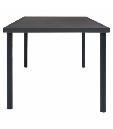 vidaXL Outdoor Dining Table Anthracite 190x90x74 cm Steel — Size: 190 x 90 x 74 cm