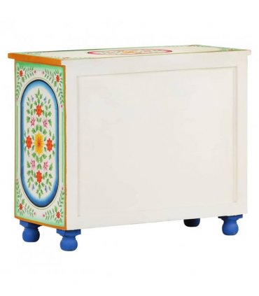 vidaXL Hand Painted Sideboard 70x35x60 cm Solid Mango Wood — Colour: multicolour