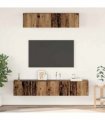 vidaXL TV Cabinet Set Wall-mounted 4 pcs Old Wood Engineered Wood — V0671953747