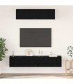 vidaXL TV Cabinet Set Wall-mounted 4 pcs Black Oak Engineered Wood — V0671953755
