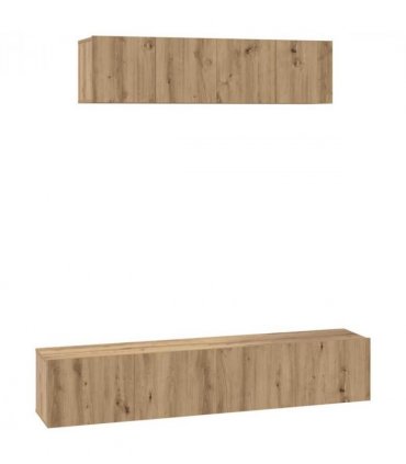 vidaXL TV Cabinet Set Wall-mounted 4 pcs Artisan Oak Engineered Wood — V0671953757