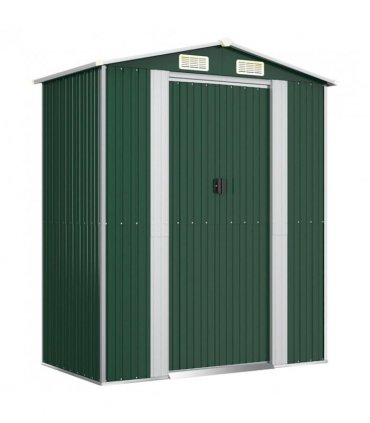 vidaXL Garden Shed Green 192x108x223 cm Galvanised Steel