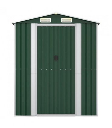 vidaXL Garden Shed Green 192x108x223 cm Galvanised Steel
