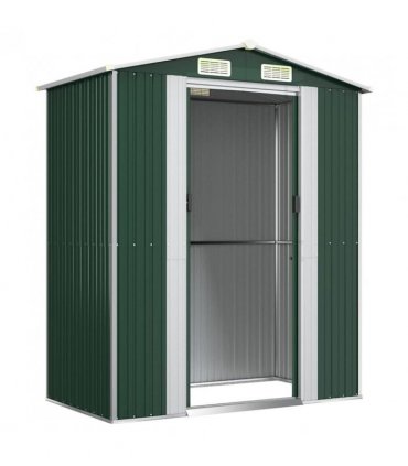 vidaXL Garden Shed Green 192x108x223 cm Galvanised Steel