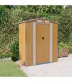 vidaXL Garden Shed Light Brown 192x108x223 cm Galvanised Steel