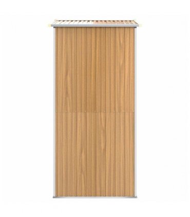 vidaXL Garden Shed Light Brown 192x108x223 cm Galvanised Steel