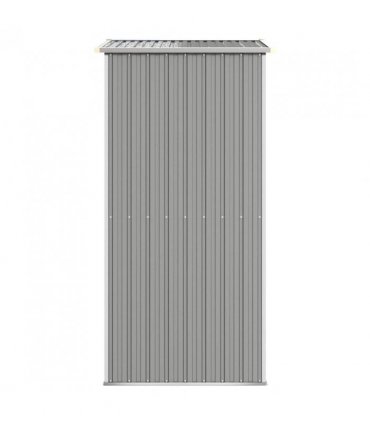vidaXL Garden Shed Light Grey 192x108x223 cm Galvanised Steel