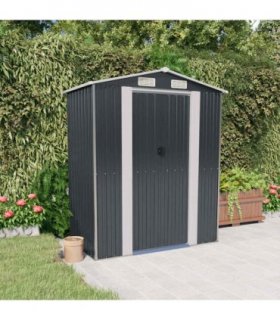 vidaXL Garden Shed Anthracite 192x108x223 cm Galvanised Steel